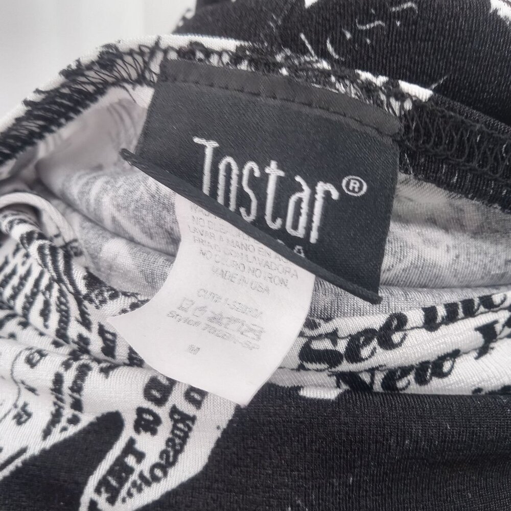 Jostar Womens Knit Dress M Newsprint New York Times Newspaper Brooklyn Graphic - Picture 9 of 10
